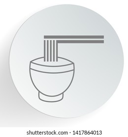 Noddles icon. vector isolated illustration for design.
