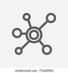 Node Icon Line Symbol. Isolated Vector Illustration Of Connection Sign Concept For Your Web Site Mobile App Logo UI Design.