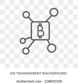 Node icon. Trendy flat vector Node icon on transparent background from Cryptocurrency economy and finance collection. High quality filled Node symbol use for web and mobile