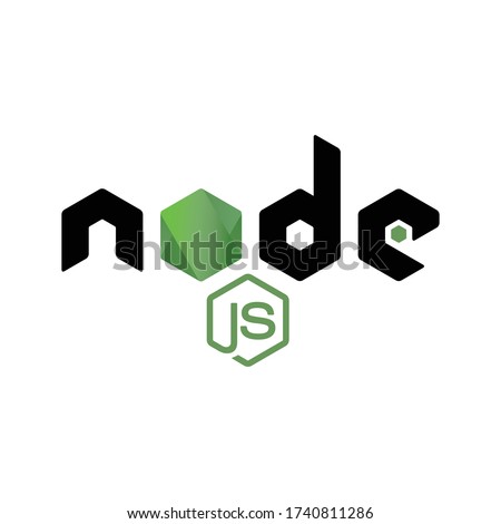 Node Js framework, web development sign.