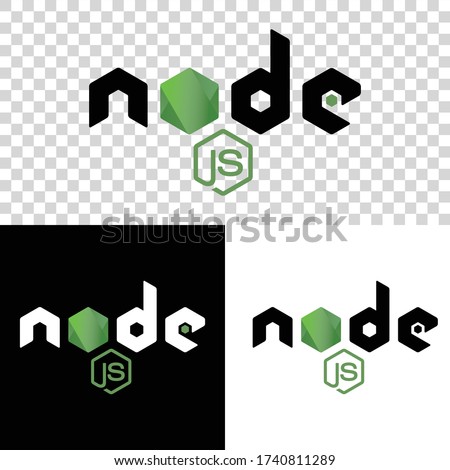 Node Js framework, web development sign.