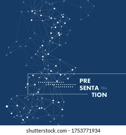 Node molecule structure. Geometric modern technology concept. Science vector background. Business network concept illustration