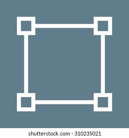 Node, network, diagram icon vector image. Can also be used for shapes and geometry. Suitable for use on web apps, mobile apps and print media.