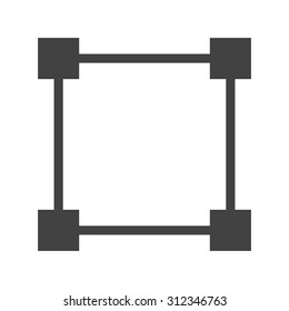 Node, network, diagram icon vector image. Can also be used for shapes and geometry. Suitable for use on web apps, mobile apps and print media.