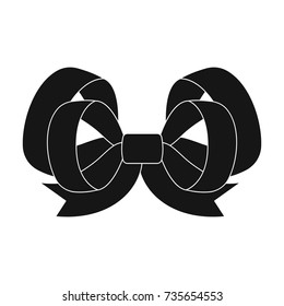 Node, ornamentals, frippery, and other web icon in black style.Bow, ribbon, decoration,