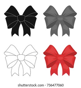 Node, ornamentals, frippery, and other web icon in cartoon style.Bow, ribbon, decoration,
