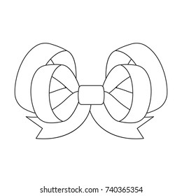 Node, ornamentals, frippery, and other web icon in outline style.Bow, ribbon, decoration,
