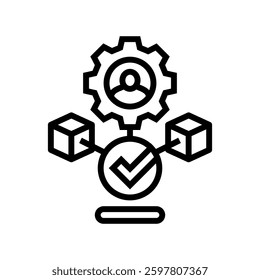 node validator decentralized application line icon vector. node validator decentralized application sign. isolated contour symbol black illustration