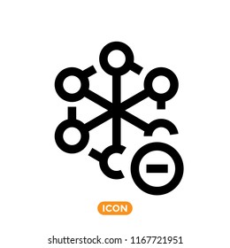 Node Vector Icon. Development related Symbol