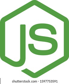 Node.js Vector Logo. Backend Programming In JavaScript. Server Development.