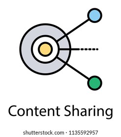 
Nodes connecting to each other, network sharing icon 
