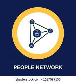 nodes connection icon. social network icon, people network illustration. vector, eps 10