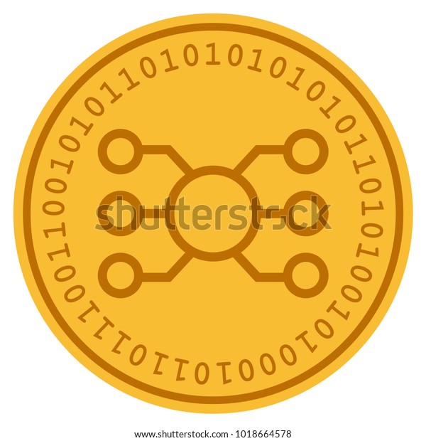 Nodes Golden Digital Coin Icon Vector Stock Vector (Royalty Free ...