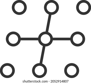 Nodes icon with flat style. Isolated vector nodes icon illustrations, simple style.