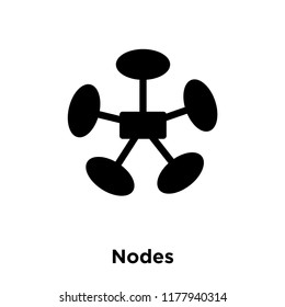 Nodes icon vector isolated on white background, logo concept of Nodes sign on transparent background, filled black symbol