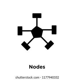 Nodes icon vector isolated on white background, logo concept of Nodes sign on transparent background, filled black symbol