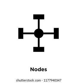 Nodes icon vector isolated on white background, logo concept of Nodes sign on transparent background, filled black symbol
