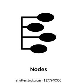Nodes icon vector isolated on white background, logo concept of Nodes sign on transparent background, filled black symbol