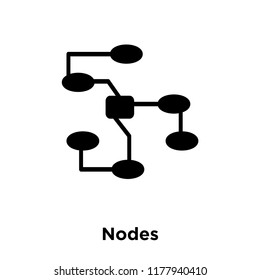 Nodes icon vector isolated on white background, logo concept of Nodes sign on transparent background, filled black symbol