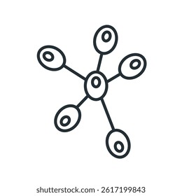 nodes icons isolated on White Background. Flat style design