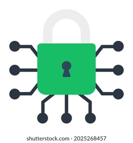 Nodos con bloqueo, icono de bloqueo digital