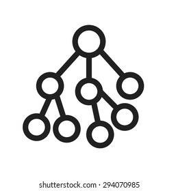 Nodes, network, connected, hierarchy icon vector image. Can also be used for SEO, digital marketing, technology. Suitable for web apps, mobile apps and print media.
