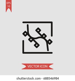 Nodes vector icon, illustration symbol