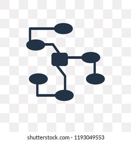 Nodes vector icon isolated on transparent background, Nodes transparency concept can be used web and mobile