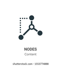 Nodes vector icon on white background. Flat vector nodes icon symbol sign from modern content collection for mobile concept and web apps design.