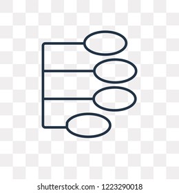 Nodes vector outline icon isolated on transparent background, high quality linear Nodes transparency concept can be used web and mobile