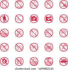 No,Do not,prohibition,Must not signs icons