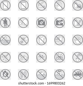 No,Do not,prohibition,Must not signs icons