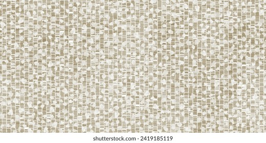 Noduled grunge texture of a seamless beige boucle pattern. Background upholstery fabric made of cotton or wool. Vector-based artwork. Fluffy carpet with twill fibers