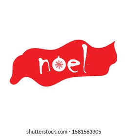 noel written christmas poster vector design