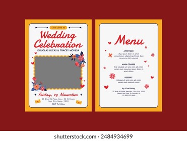 Nofex Wedding Invitation Template, Abstract art background vector