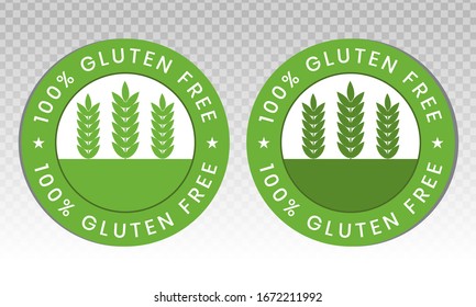 No-gluten icon or gluten free food label for sticker or stamp your product .