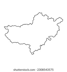 Nograd county map, administrative district of Hungary. Vector illustration.