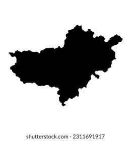 Mapa del condado de Nograd, distrito administrativo de Hungría. Ilustración vectorial.
