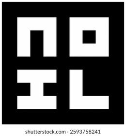 NOIL text vector, company or app logo design, pixel concept.