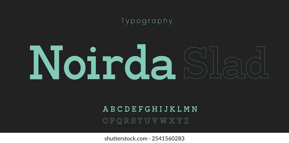 Noirada cool alphabet. dynamic graffiti font for modern bold marker logo, spirited expressive headline. Vector typeset