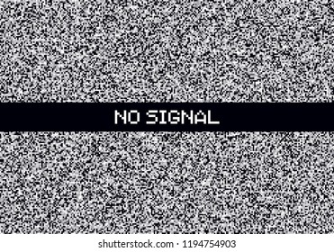 Noise background. Abstract glitch effect, error signal, television technical problem. Vector illustration.
