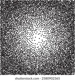 Noise background template. Grainy dotted pattern. Stipple dots random effect