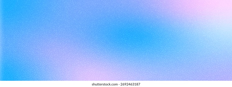 Fondo de gradiente azul y rosa. Cubierta de gradación de textura granulada de colores pastel suaves. Navidades de transición suave y fría. Plantilla de Anuncio fresco. Horizontal cubierta de desenfoque suave. Ilustración vectorial.
