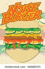 Noise Burger vector art Illustrations