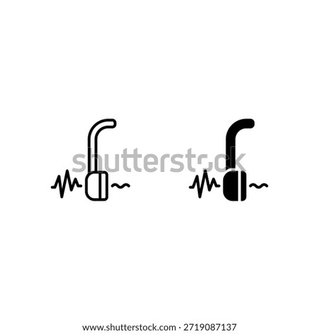 noise canceling active icon and illustration
