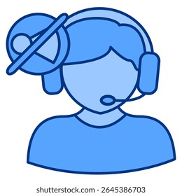 Noise Canceling Headphones icon represented by Noise Canceling Headphones Blue style.