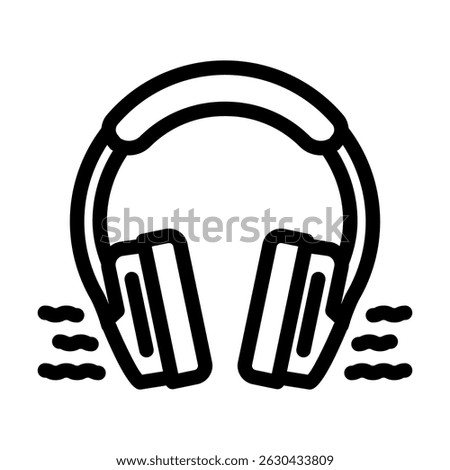 noise canceling headphones smart home line icon vector. noise canceling headphones smart home sign. isolated contour symbol black illustration