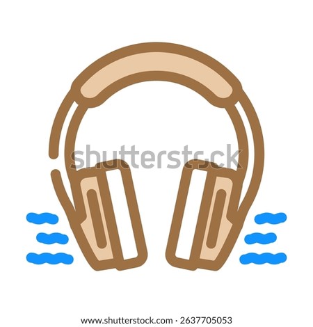 noise canceling headphones smart home color icon vector. noise canceling headphones smart home sign. isolated symbol illustration