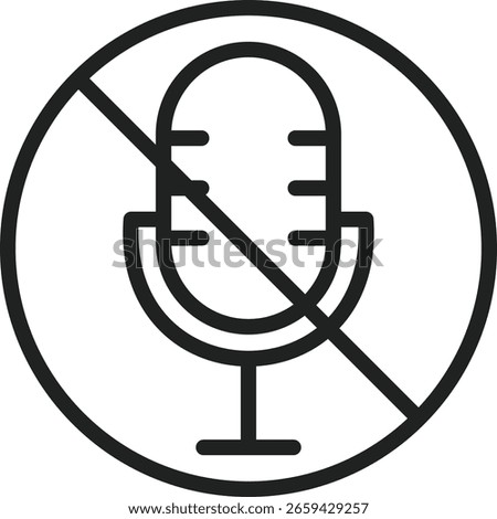 Noise cancelling mic icon vector image. Suitable for mobile apps, web apps and print media.