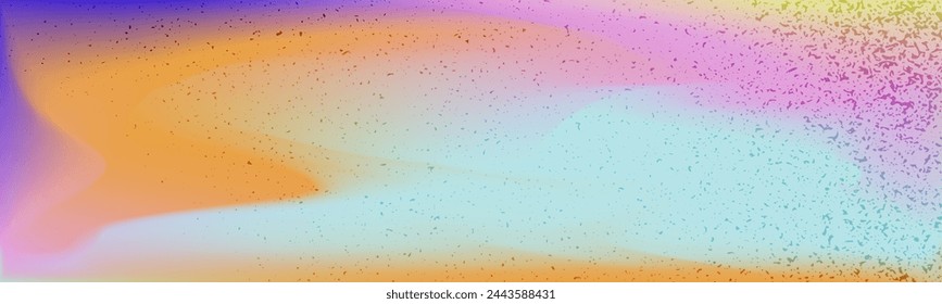 Abstrakte Welle mit Farbgradienten für Rauschen. Verlaufender Hintergrund Pastellfarbe mit Körnung. Hintergrund der Vektorgrafik